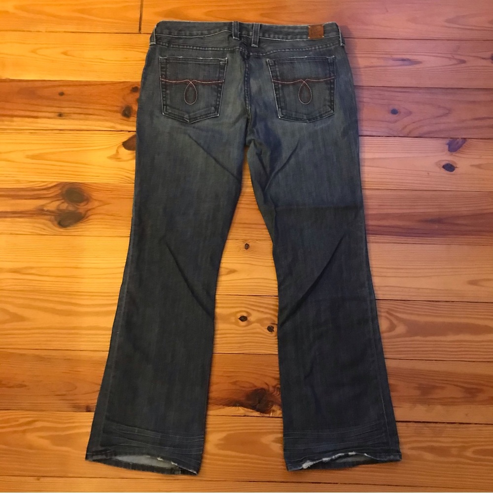 Lucky Brand Dark Denim Flare Leg Jeans, EUC, 14/32 - Picture 11 of 13